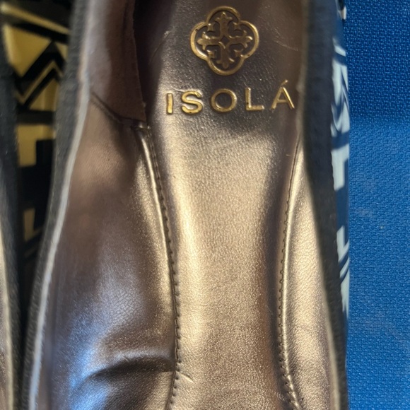 Isola black white ballet flat shoe 6.5 - Picture 2 of 6